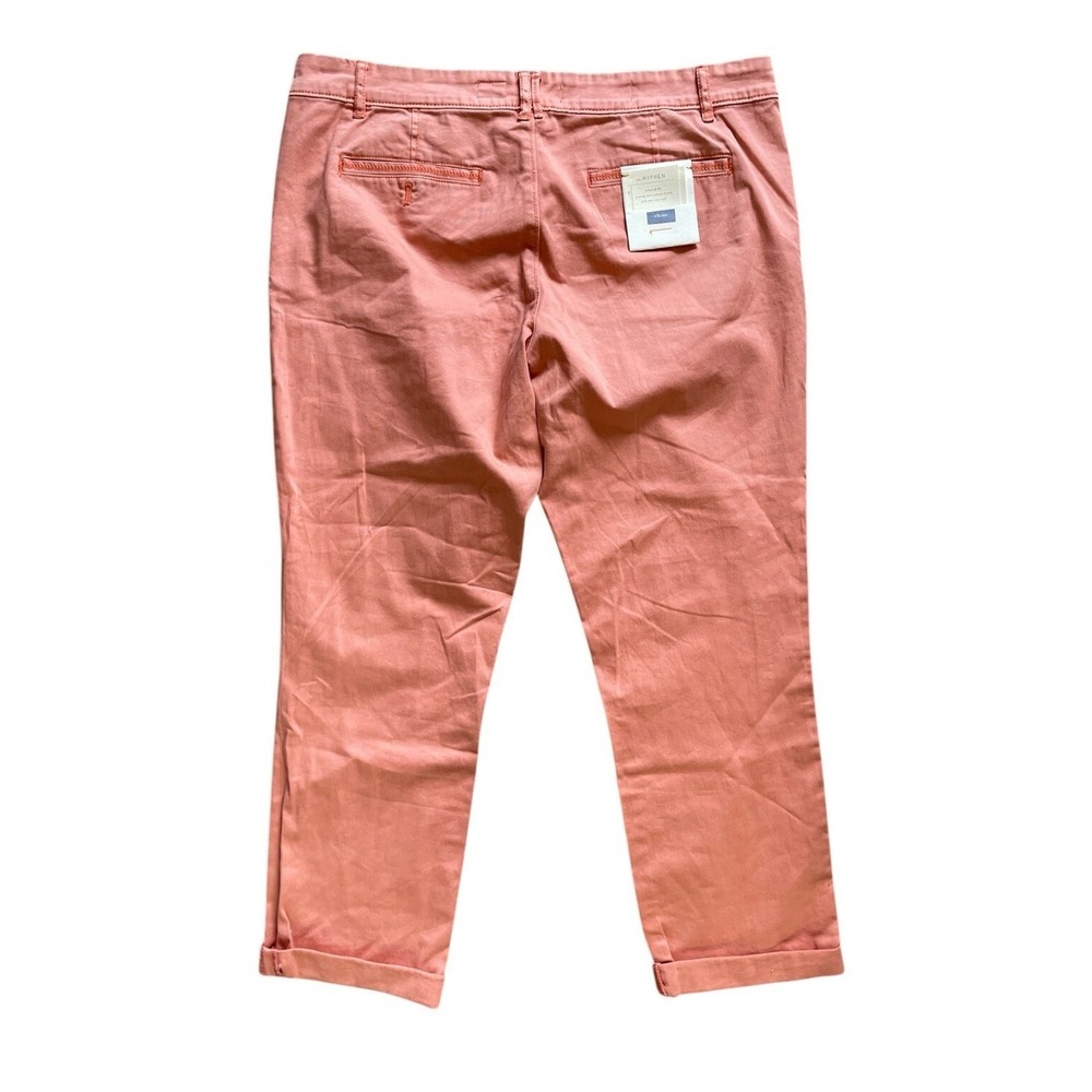 Pilcro and the Letterpress Hyphen Chino Pants Womens 32 Coral Pink Straight Leg - Picture 4 of 5